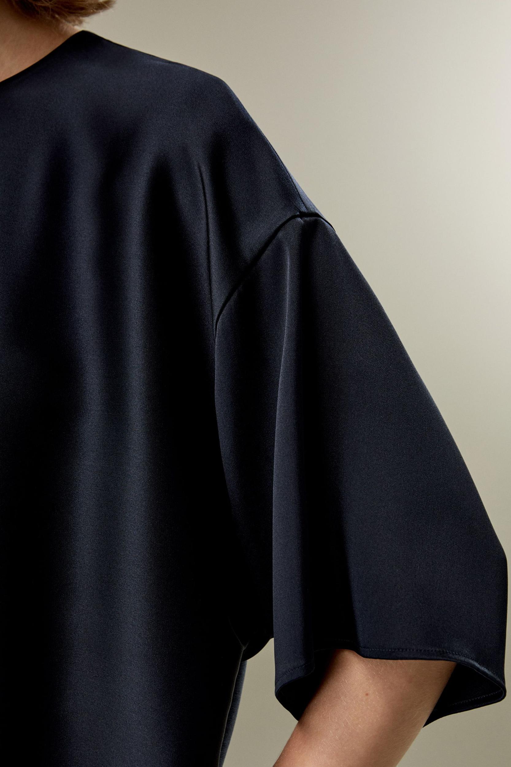 Relaxed Silk Crewneck Blouse Product Image