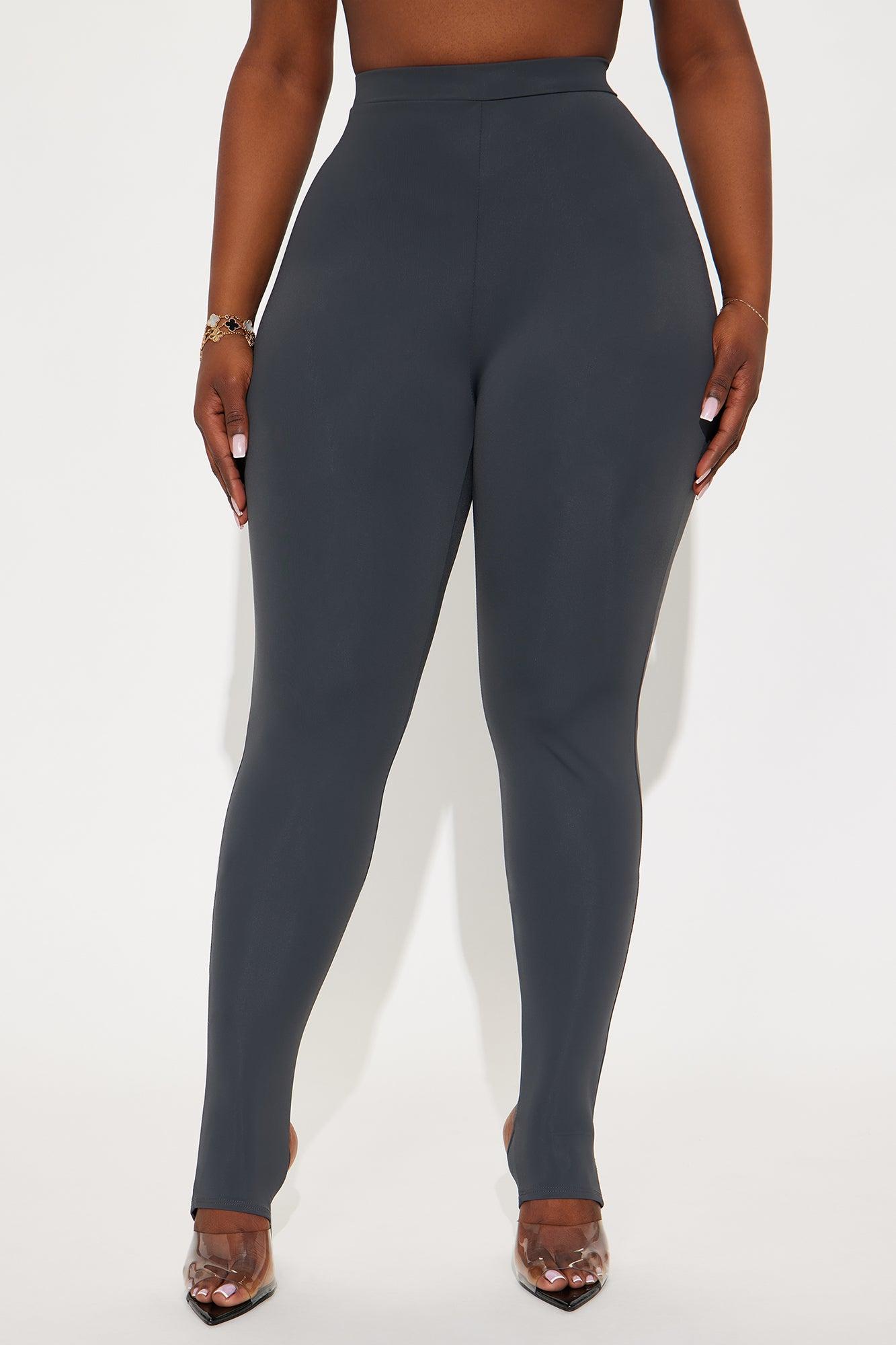 Sleek Statement High Rise Footed Legging - Charcoal Female Product Image