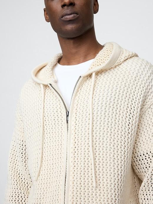 Crochet Zip Hoodie Product Image