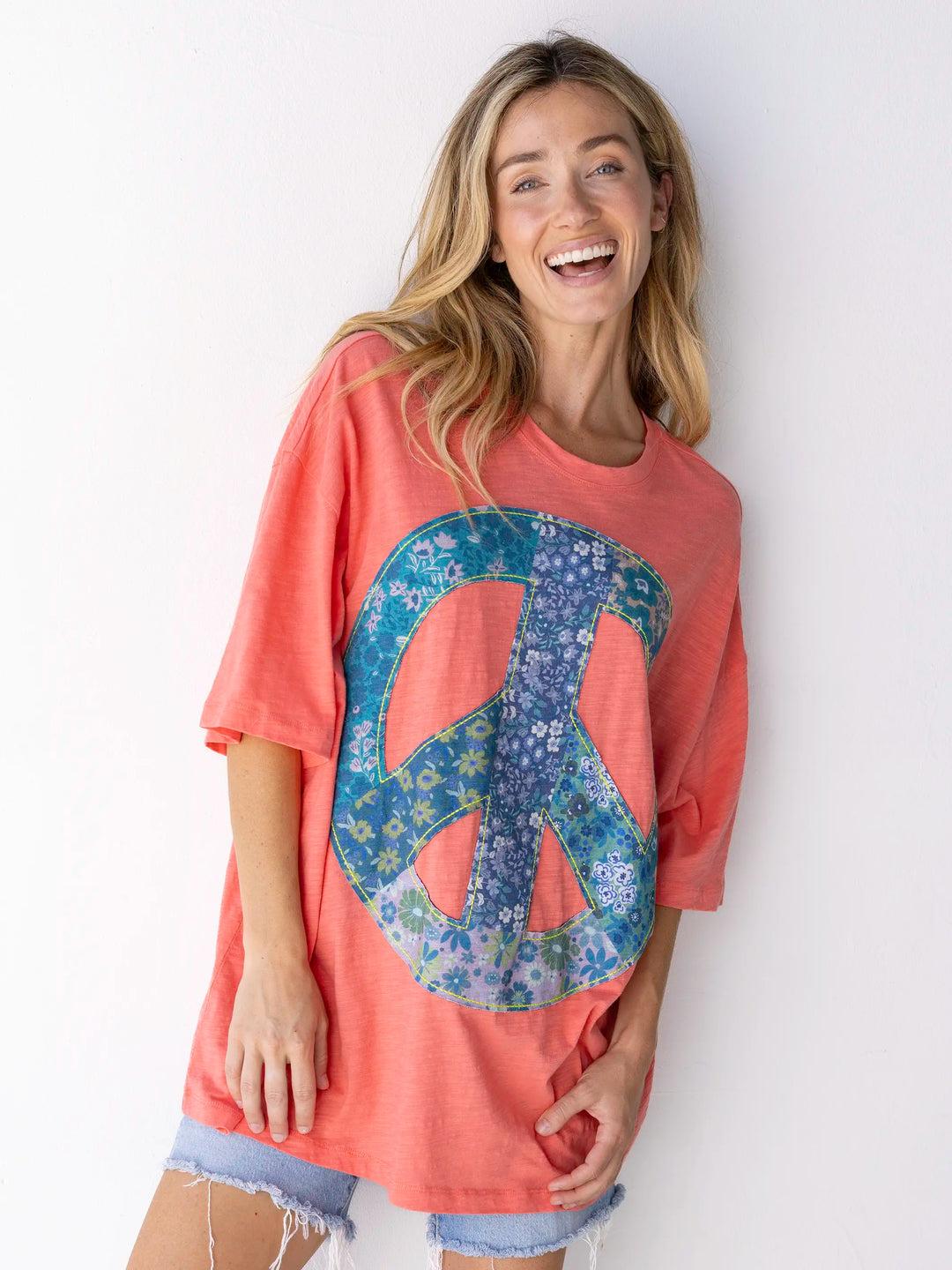 Oversized Cotton Applique Tee Product Image