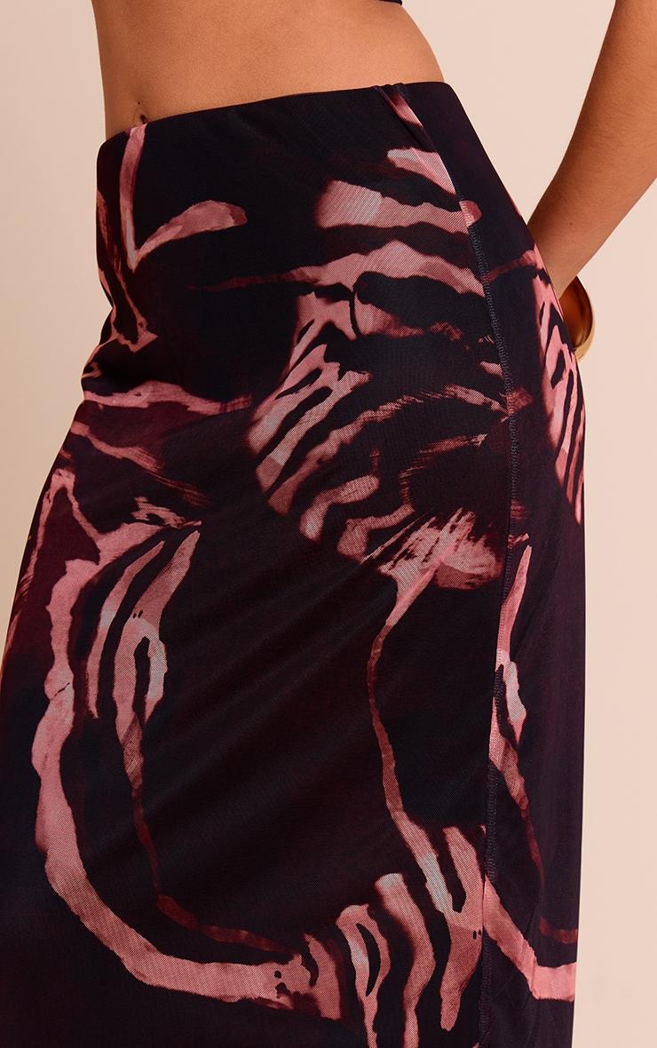 Brown Zebra Print Maxi Skirt Product Image