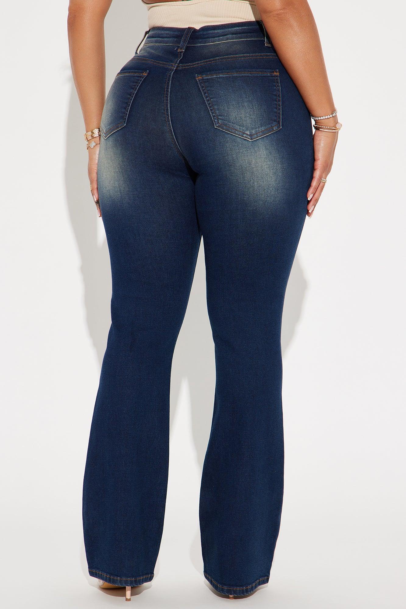 Play By My Rules Stretch Bootcut Jeans - Dark Wash Product Image