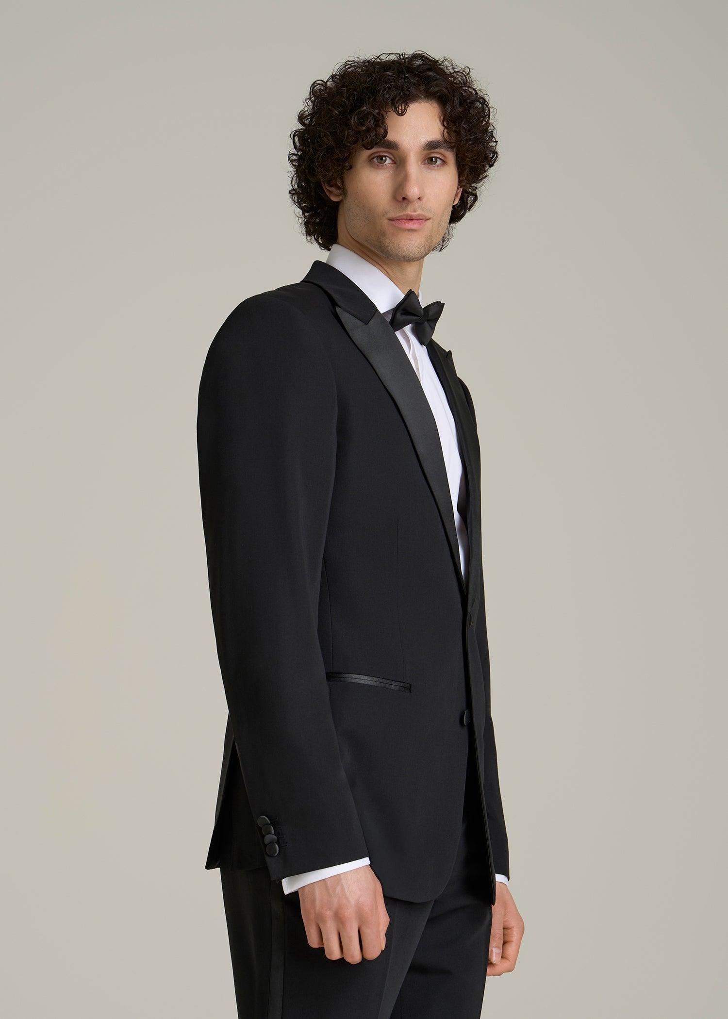 Tuxedo Jacket for Tall Men in Black Male Product Image