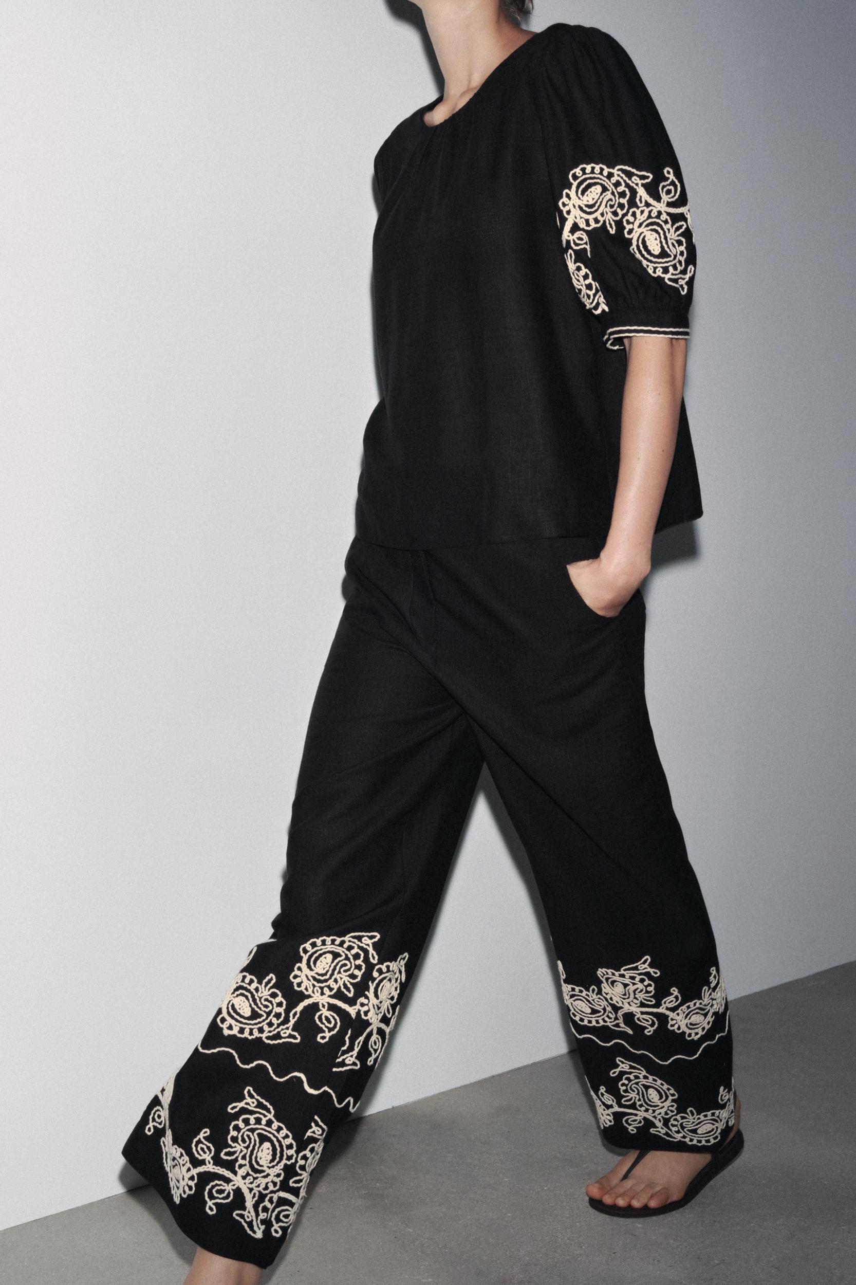 ZW COLLECTION EMBROIDERED CULOTTES Product Image