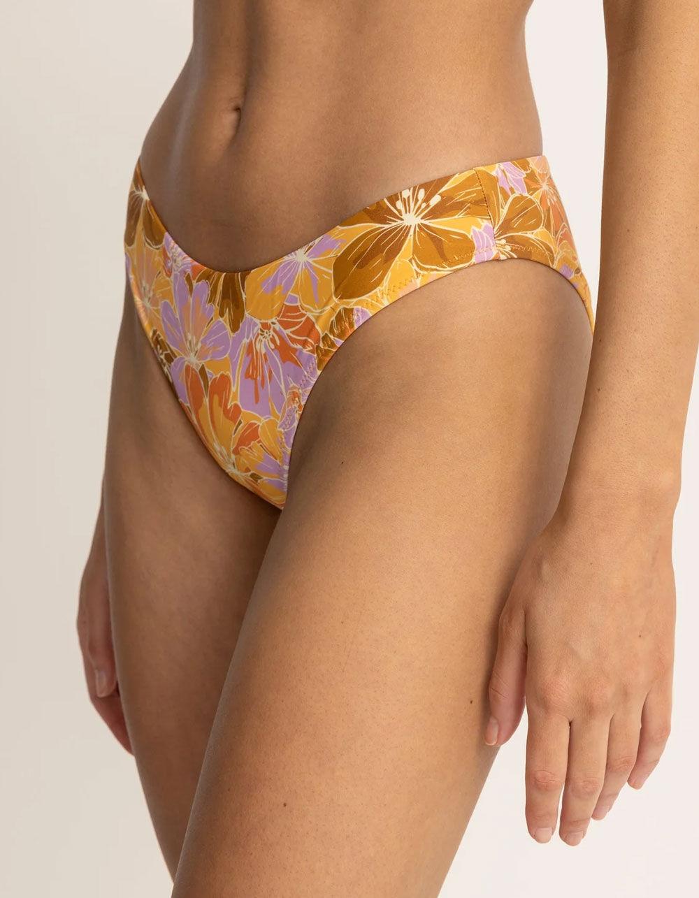 RHYTHM Mahana Floral Holiday Hipster Bikini Bottoms - YELLOW COMBO Product Image