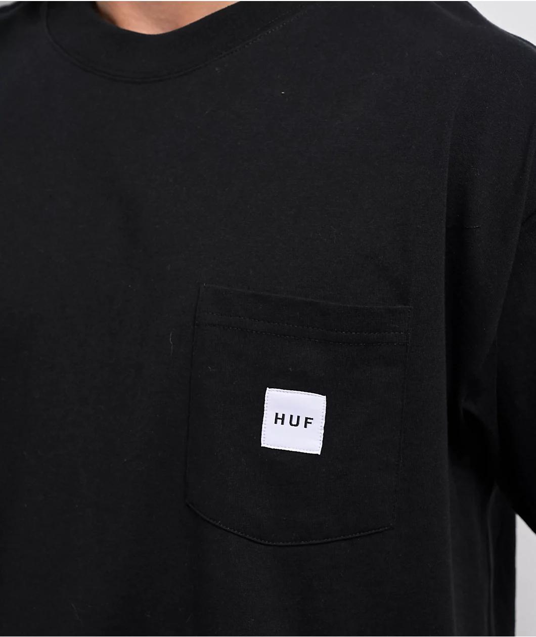 HUF Set Box Logo Black Pocket T-Shirt Product Image