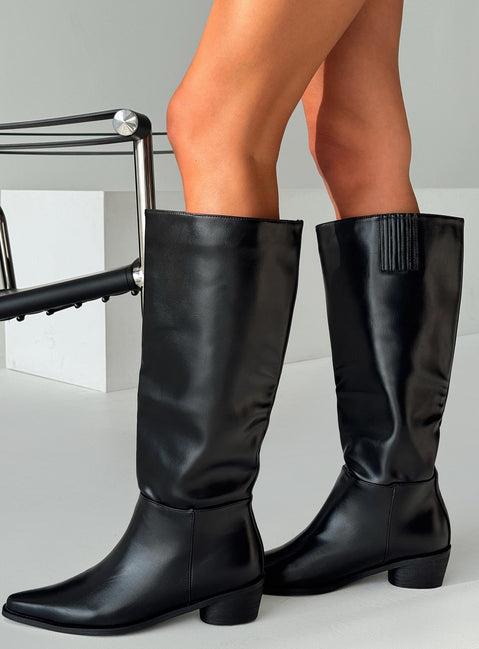 Rashi Knee High Boots Black Product Image