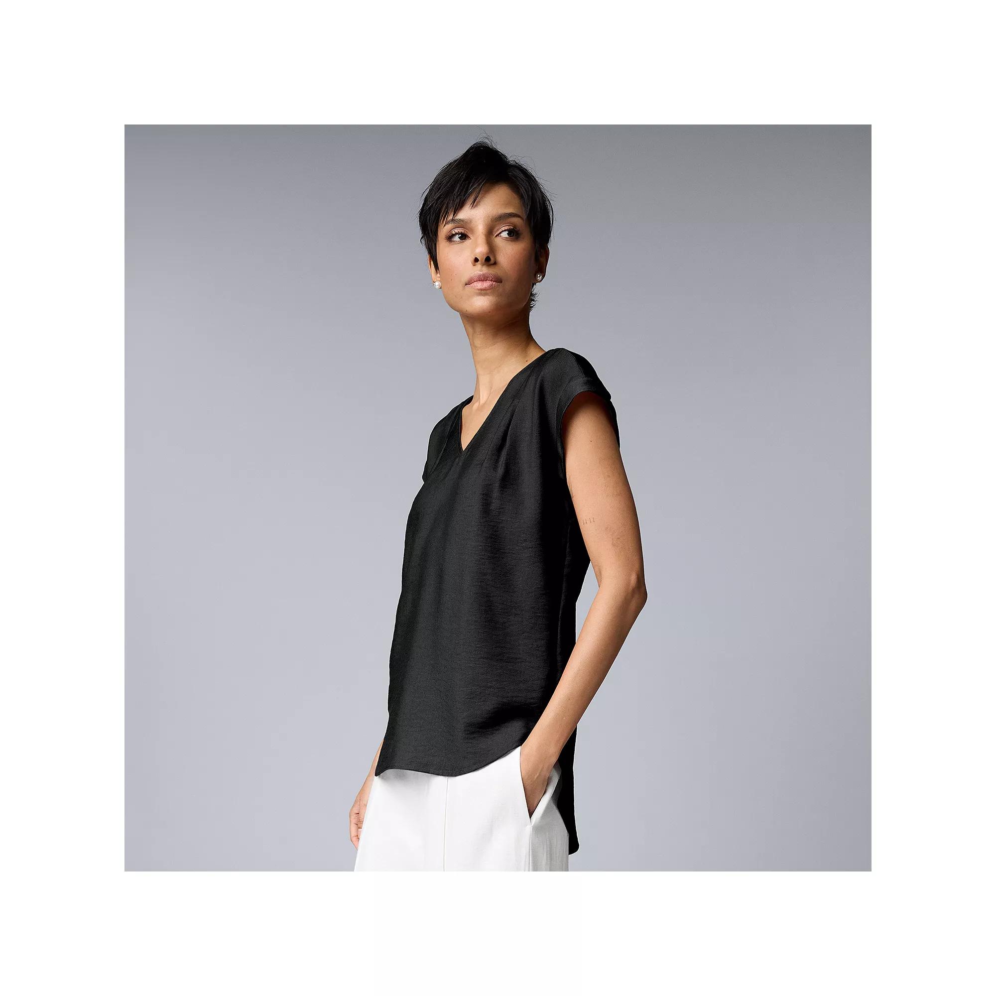 Women's Simply Vera Vera Wang V-Neck Top,  Product Image