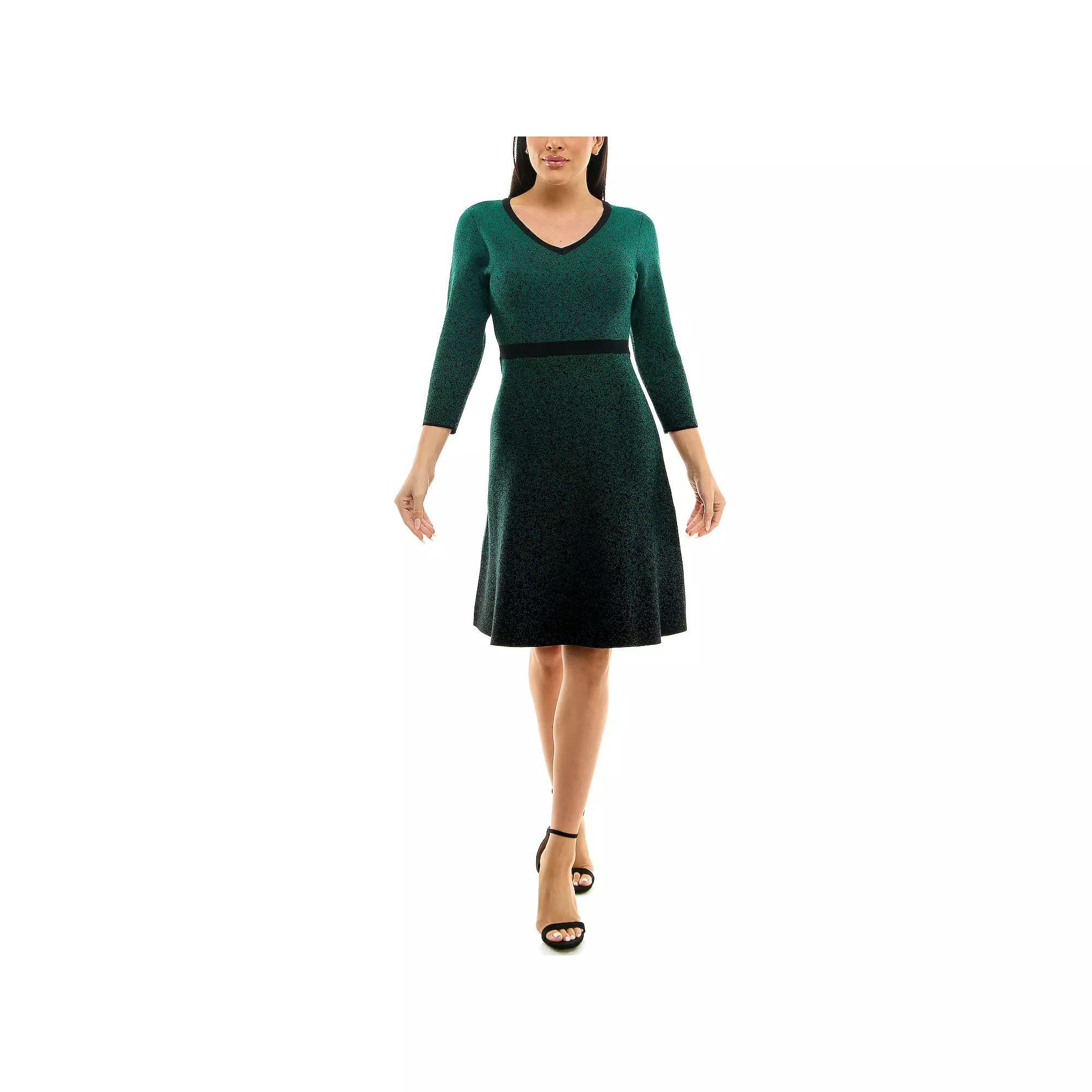 Women's Nina Leonard Ombre Sweater Dress,  Product Image