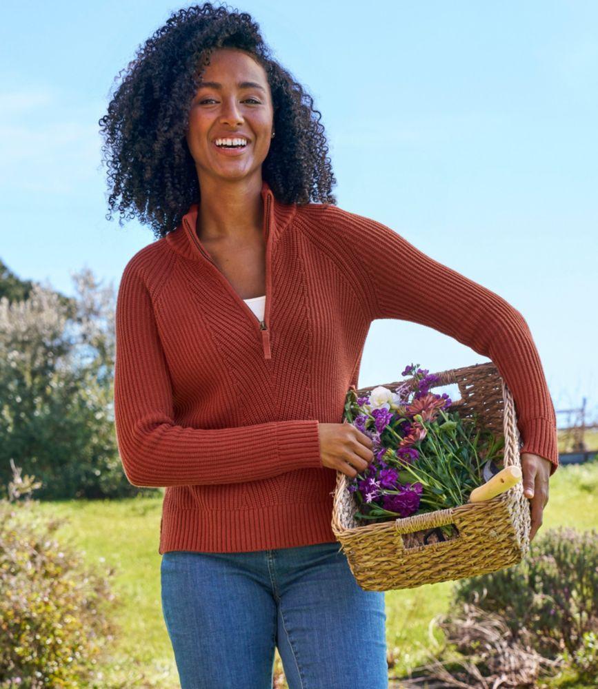 Women's Mariner Shaker Sweater, Quarter-Zip Product Image