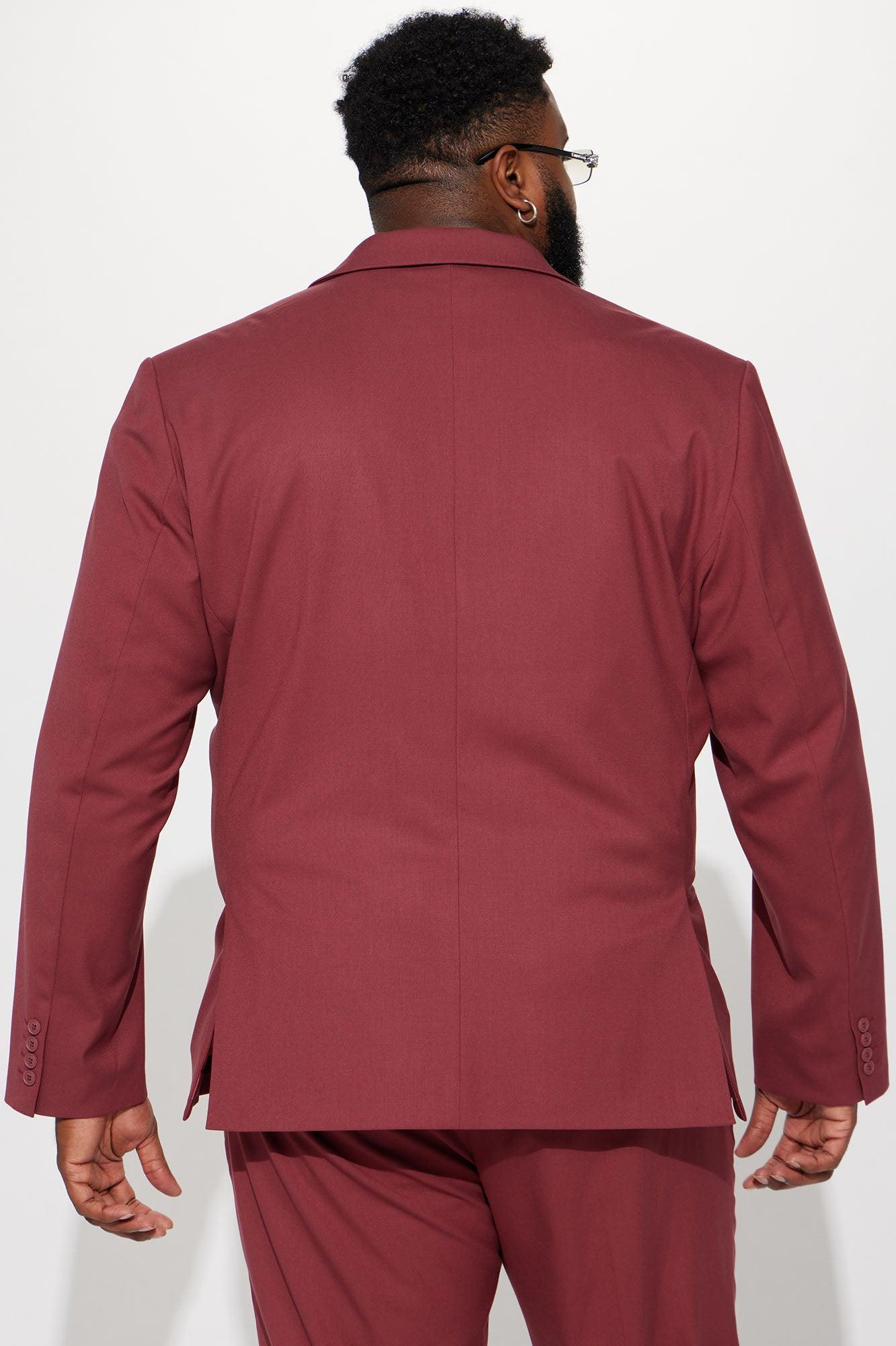 The Modern Stretch Suit Jacket - Burgundy Product Image