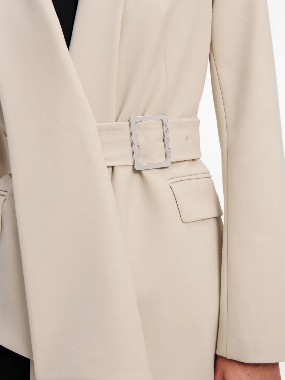 belted draped blazer Product Image