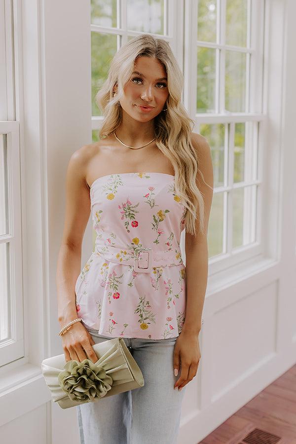 Sweet Surprise Floral Peplum Top Product Image
