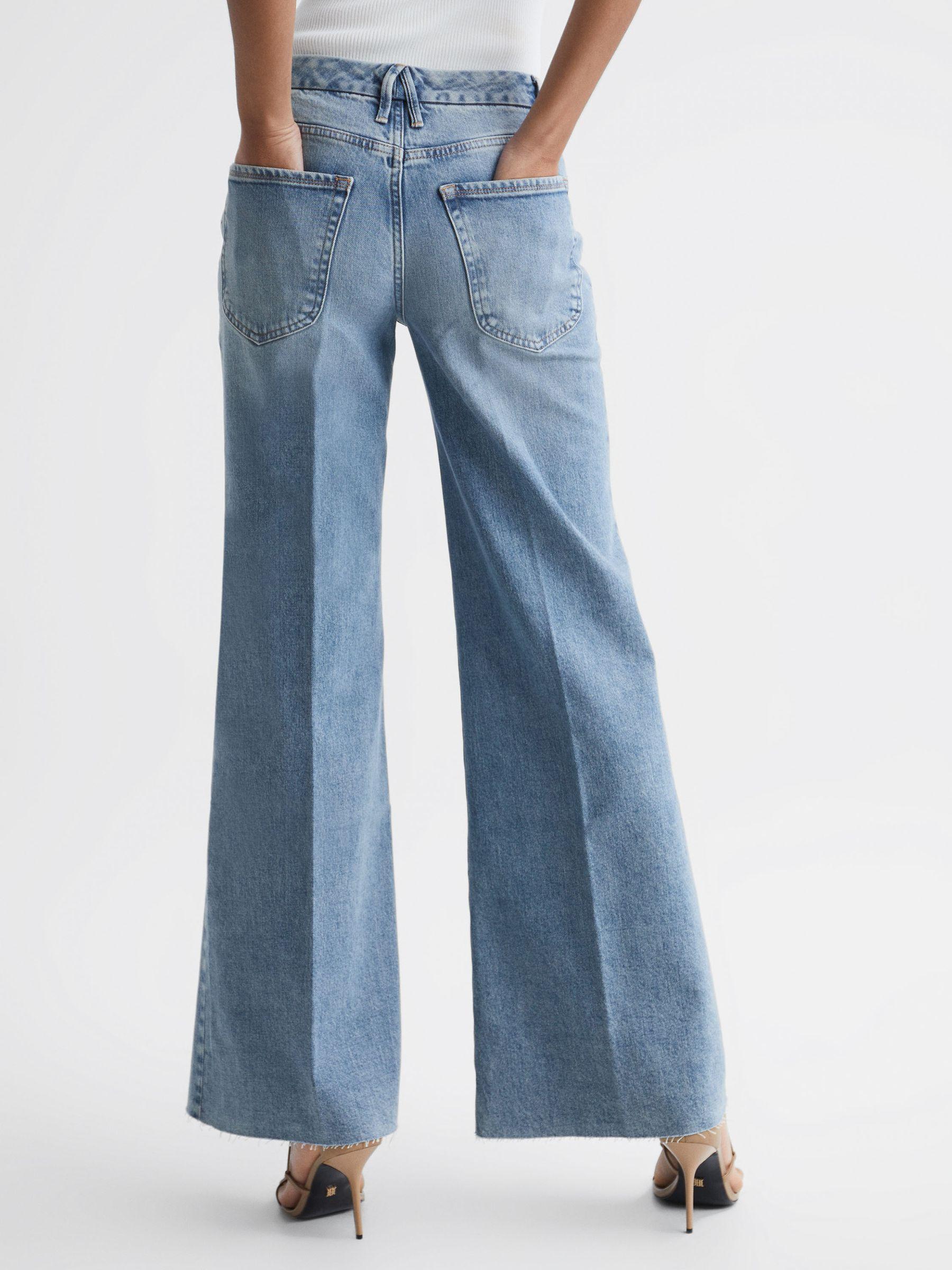 Good American Palazzo Jeans in Mid Blue Product Image