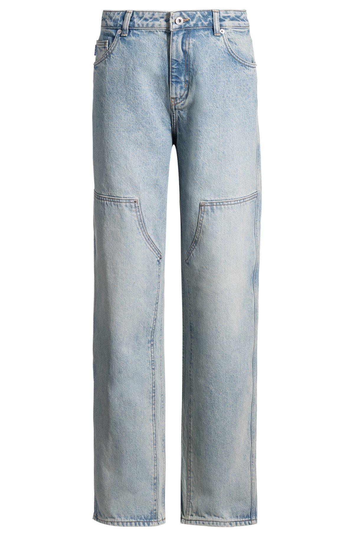 Baggy-fit jeans in blue rigid denim Product Image