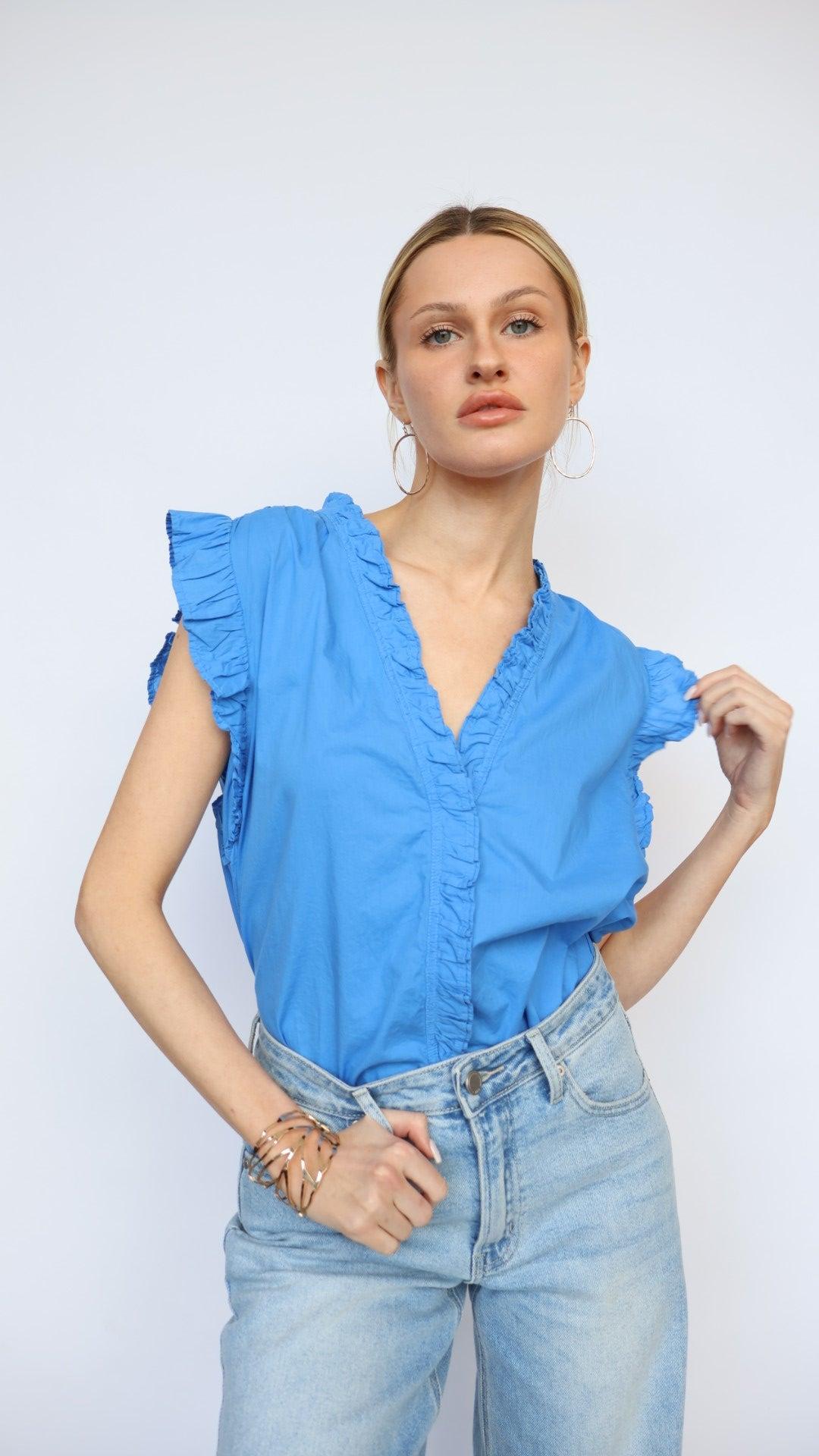 Ellie Ruffle Detail Top Product Image