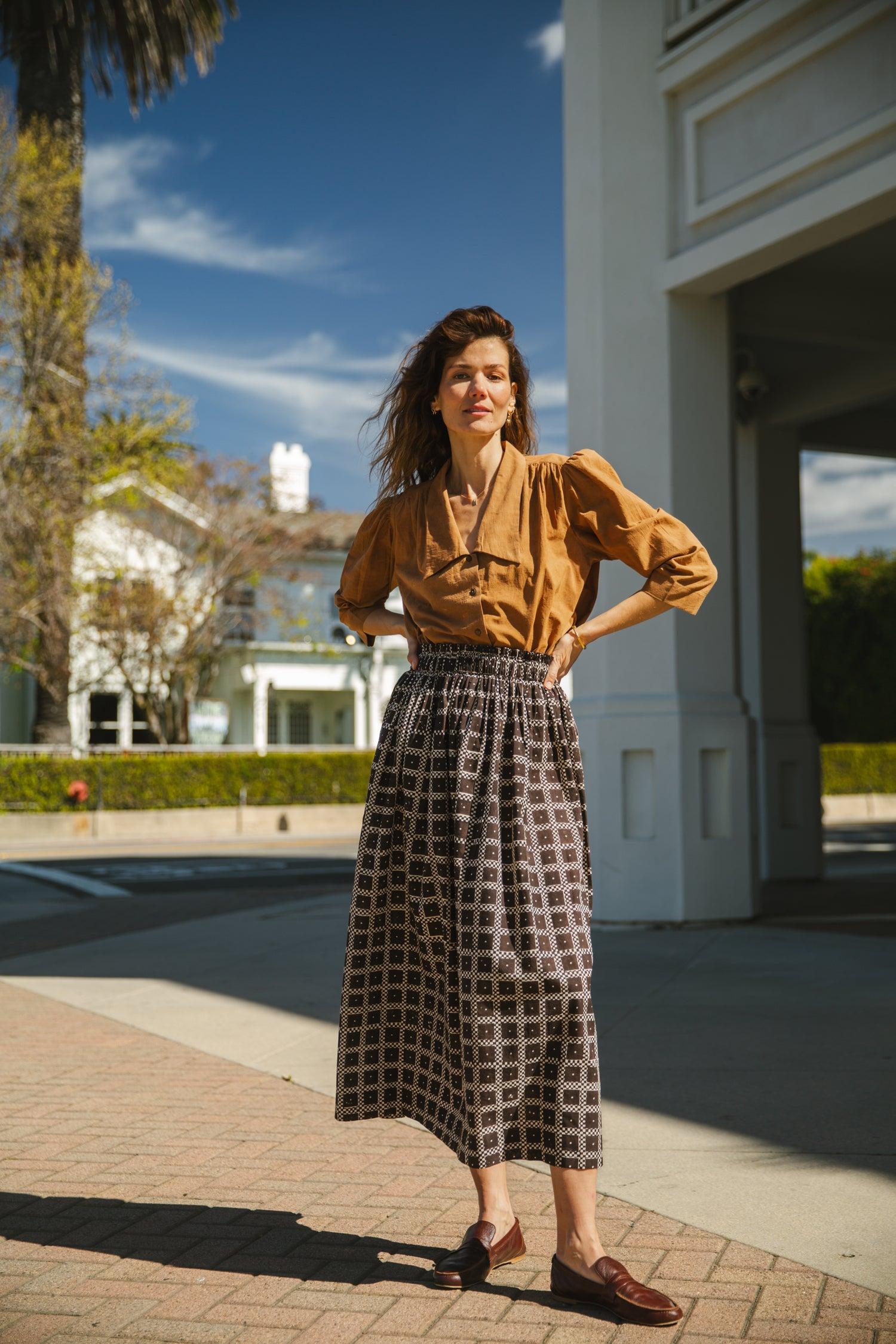 Square Block Skirt Product Image