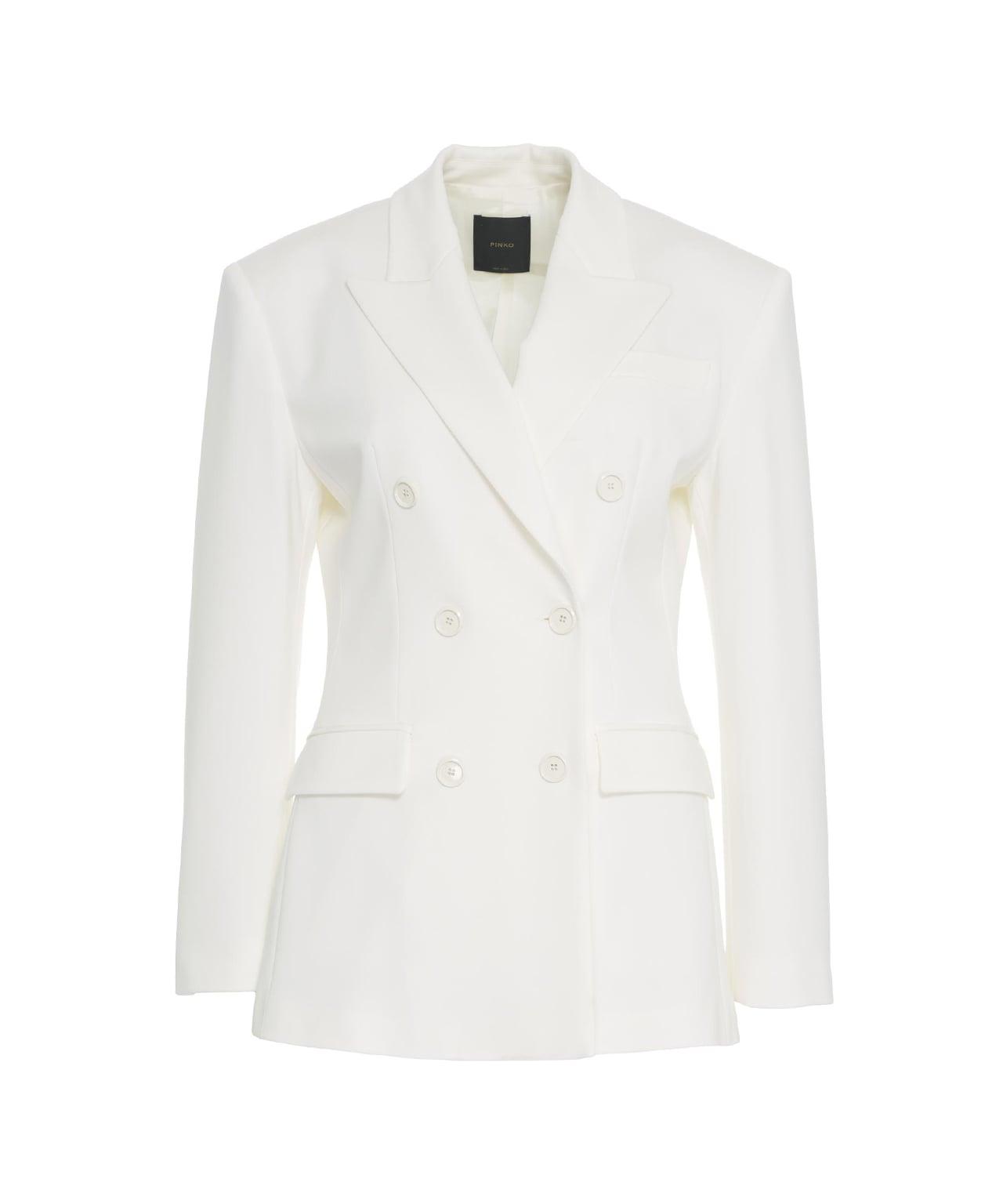 Double-breasted blazer in scuba Product Image