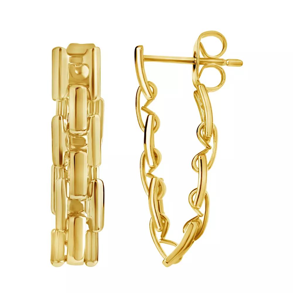 MC Collective Chain Dangle Earrings, Women's, Gold Tone Product Image