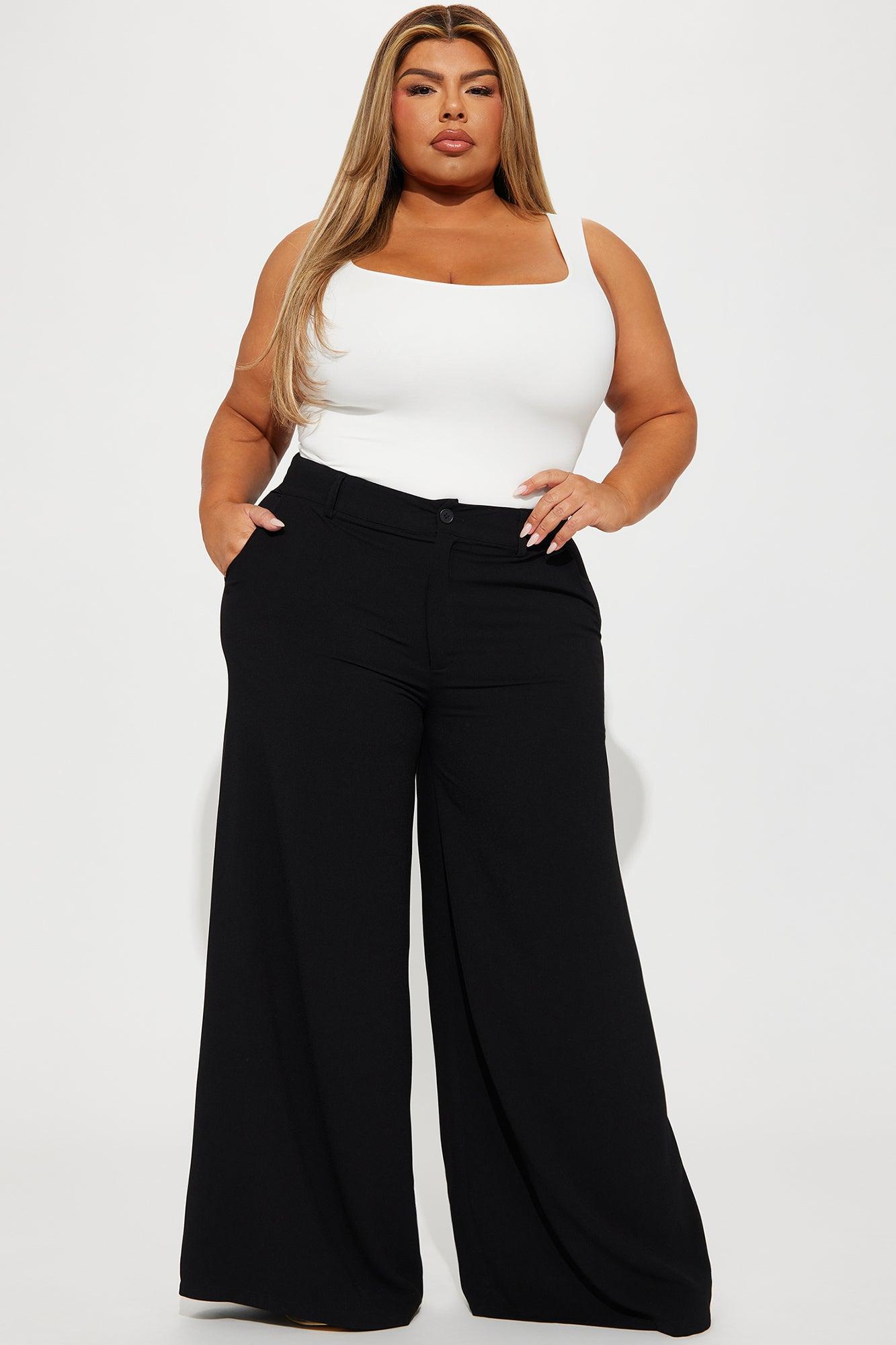 Petite Victoria High Waisted Dress Pants - Black Product Image