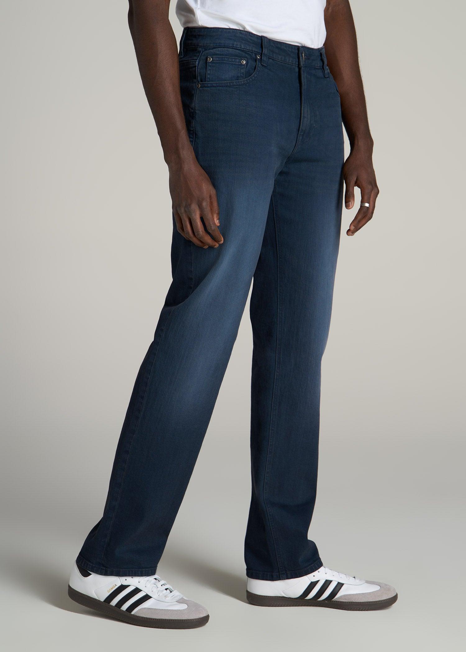 J1 STRAIGHT LEG Jeans for Tall Men in Faded Blue Black Male Product Image