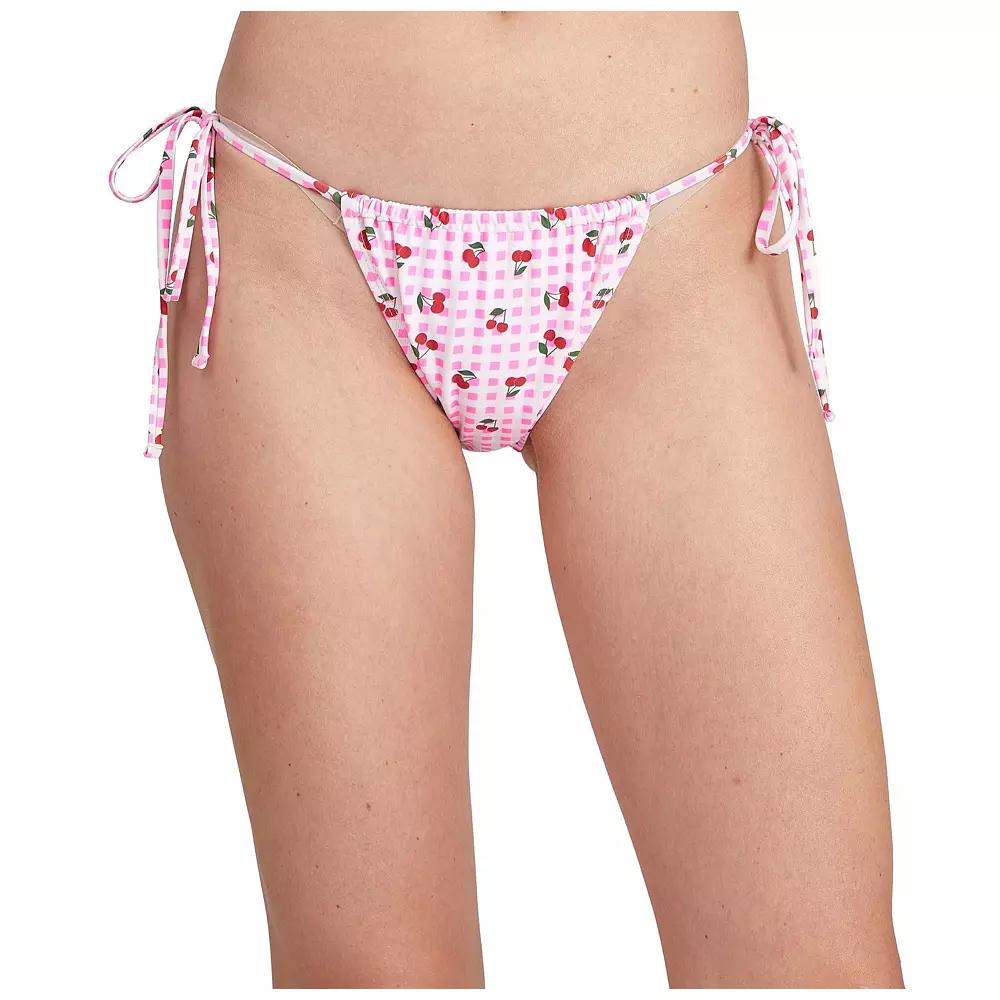Juniors' Cyn & Luca Cherries String Bikini Bottoms, Women's,  Product Image