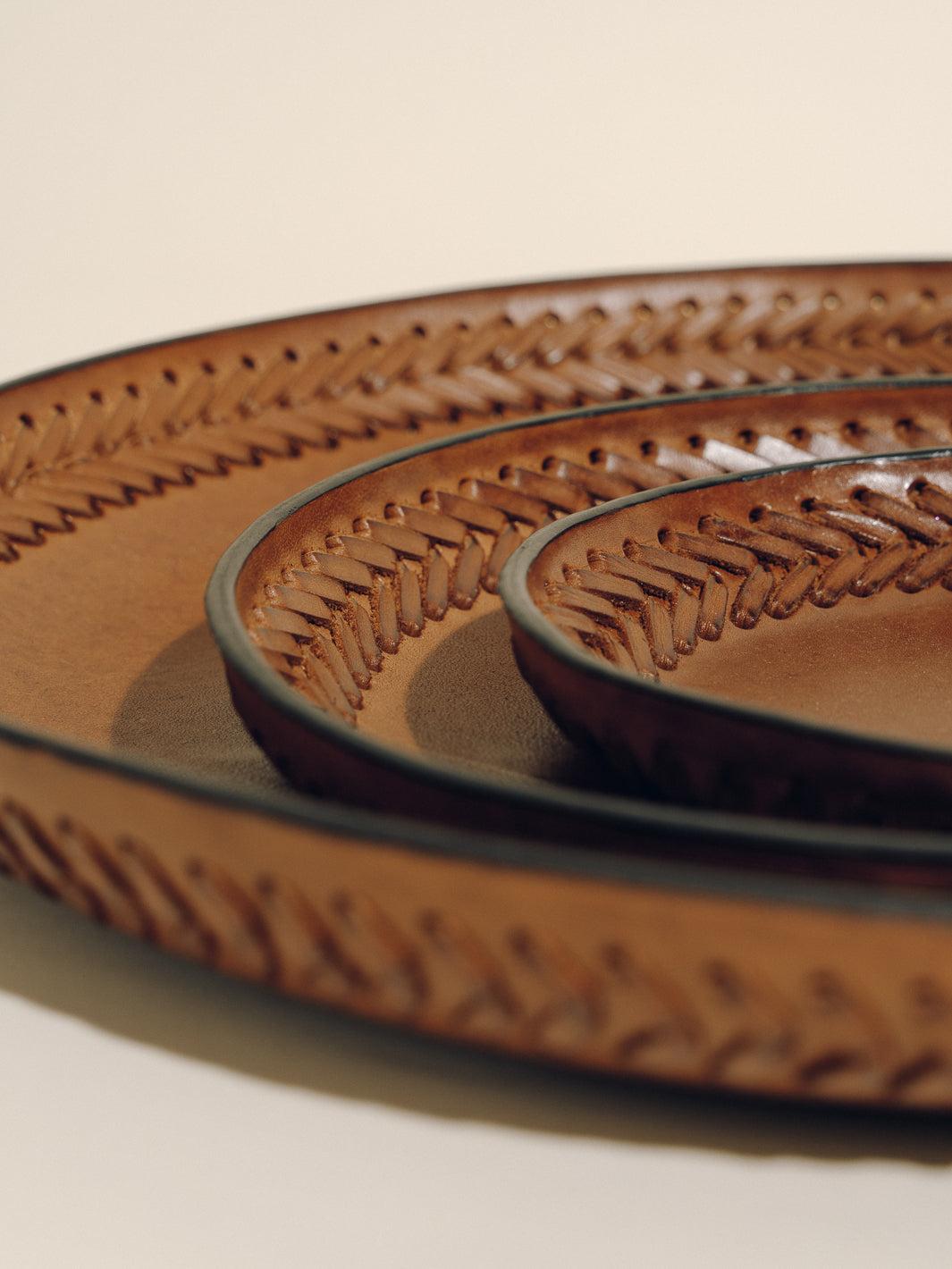 The Tray Set in Leather Lace Trim Product Image