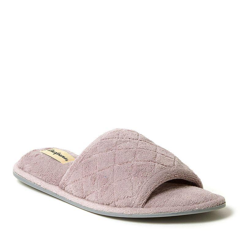 Dearfoams Microfiber Terry Quilted Women's Slide Slippers,  Product Image