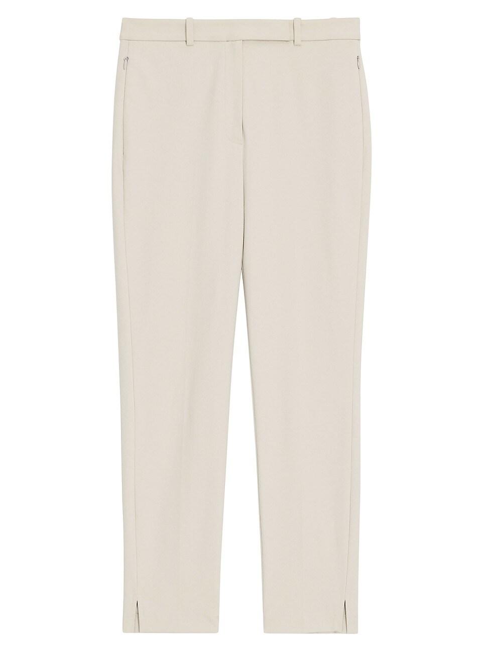 Womens High-Ride Cotton-Blend Tapered Pants Product Image