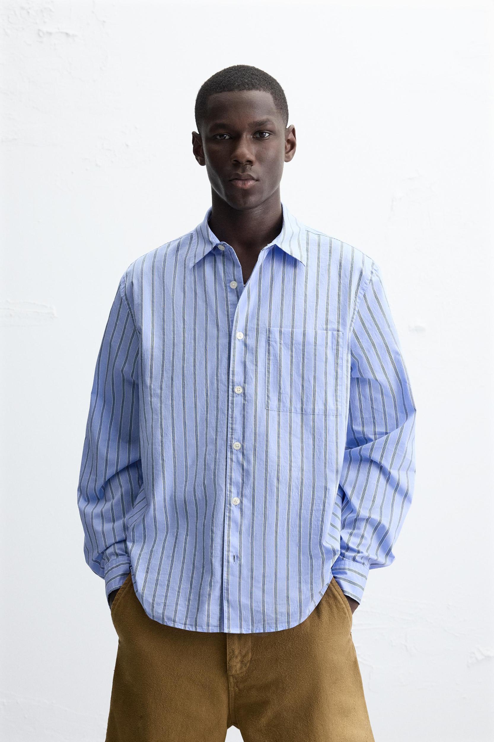 STRIPED RELAXED FIT SHIRT Product Image