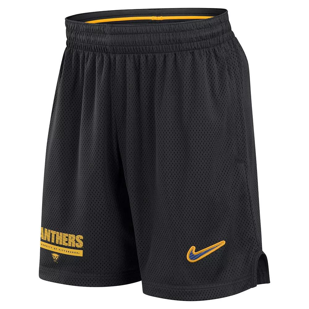 Men's Nike Black Pitt Panthers 2024 Sideline Mesh Shorts, Size: Small Product Image