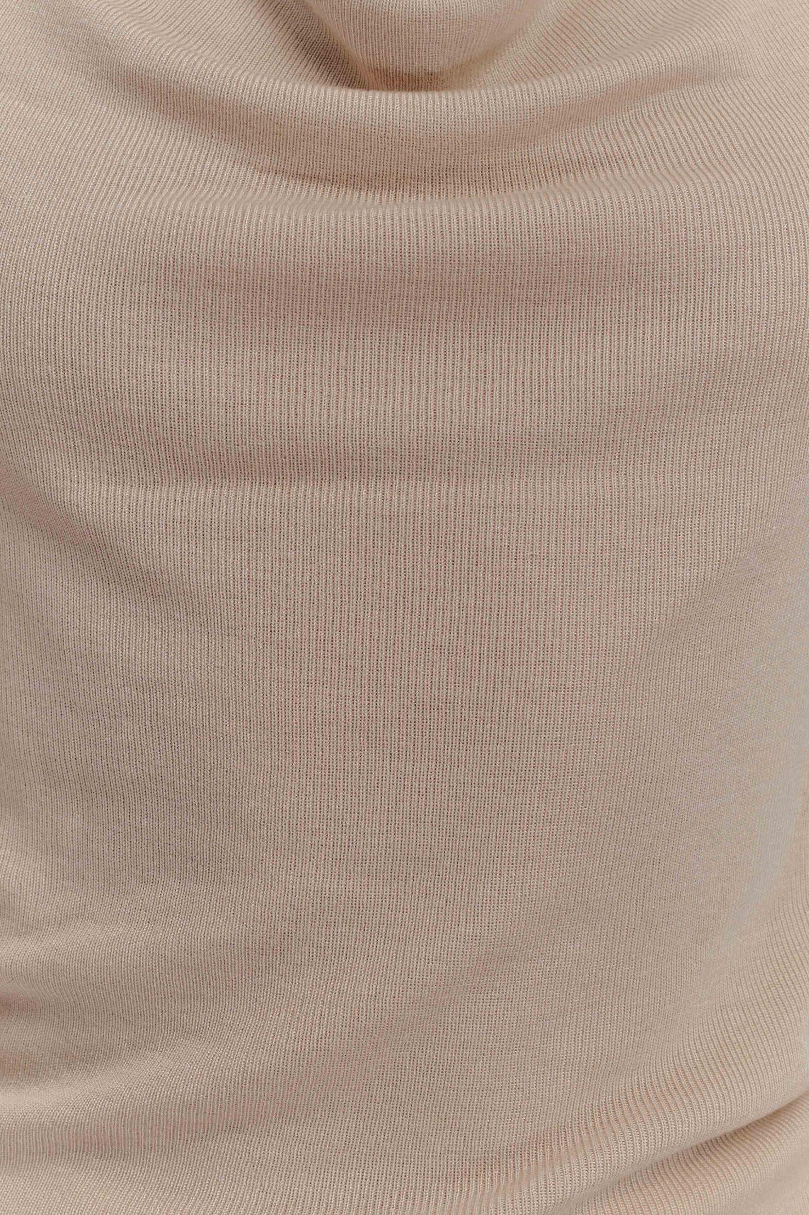 Brenda Draped Front Knit Top - Stone Product Image