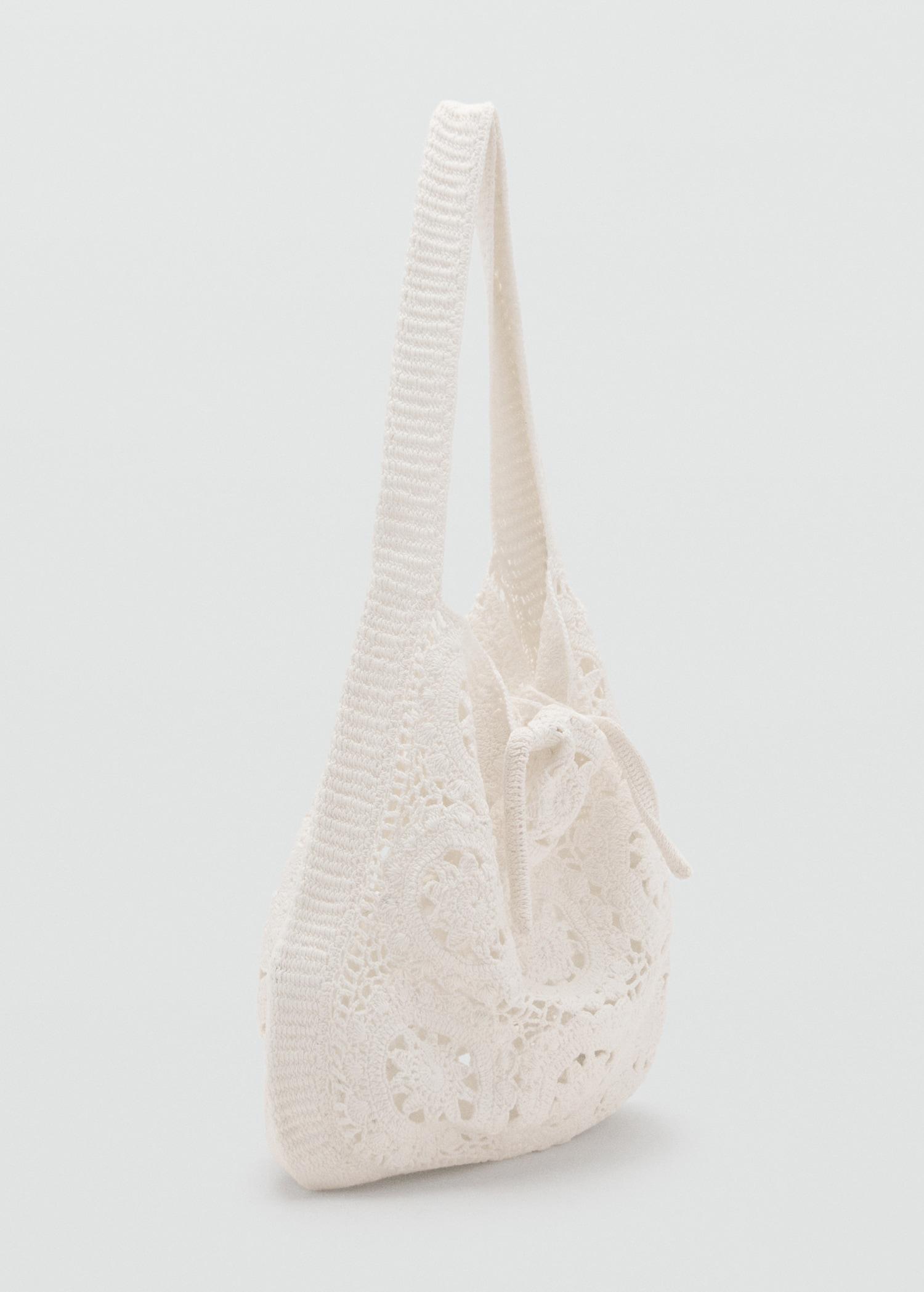 Crochet shopper bag - Women | MANGO USA Product Image