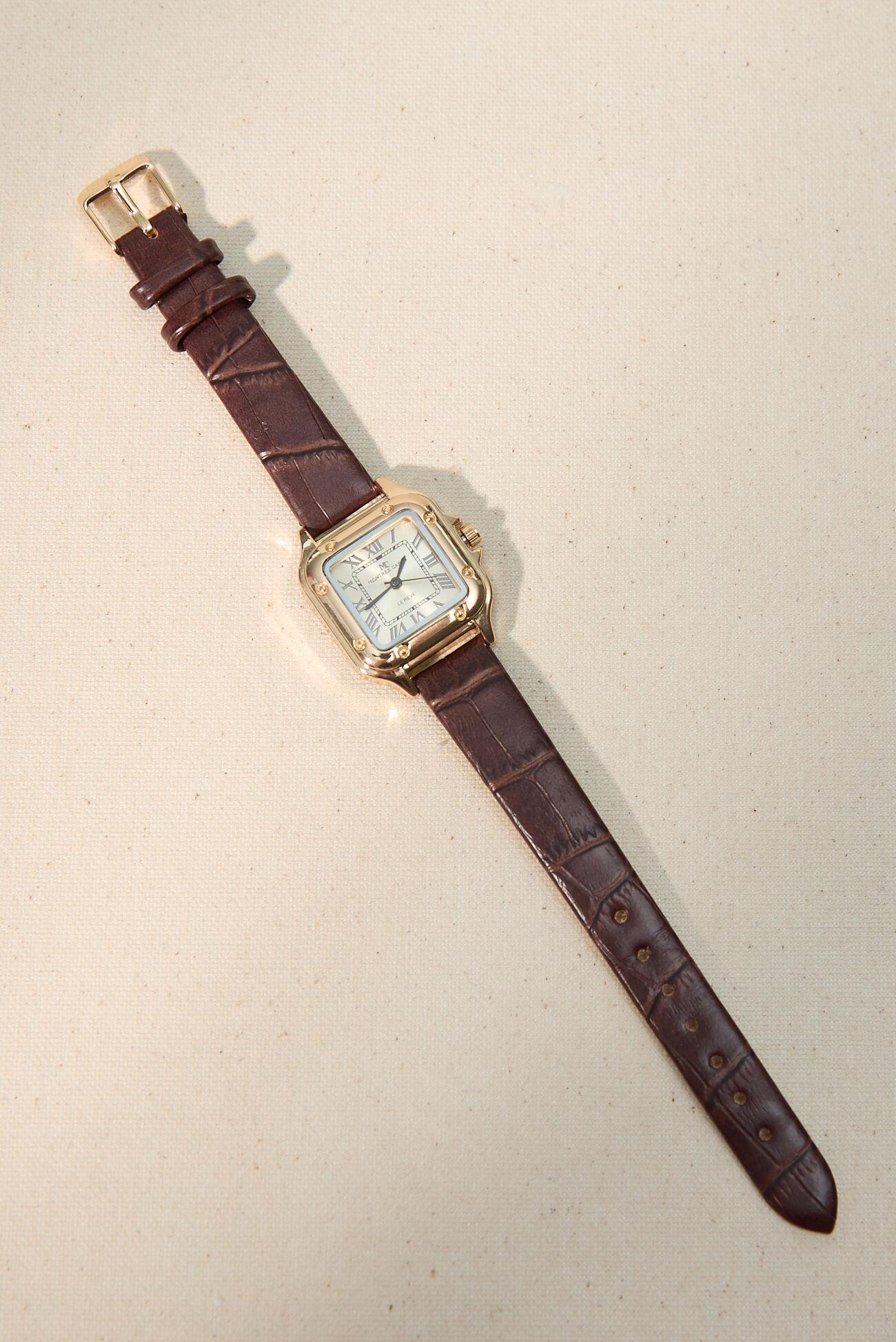 Brown Square Face Watch Product Image