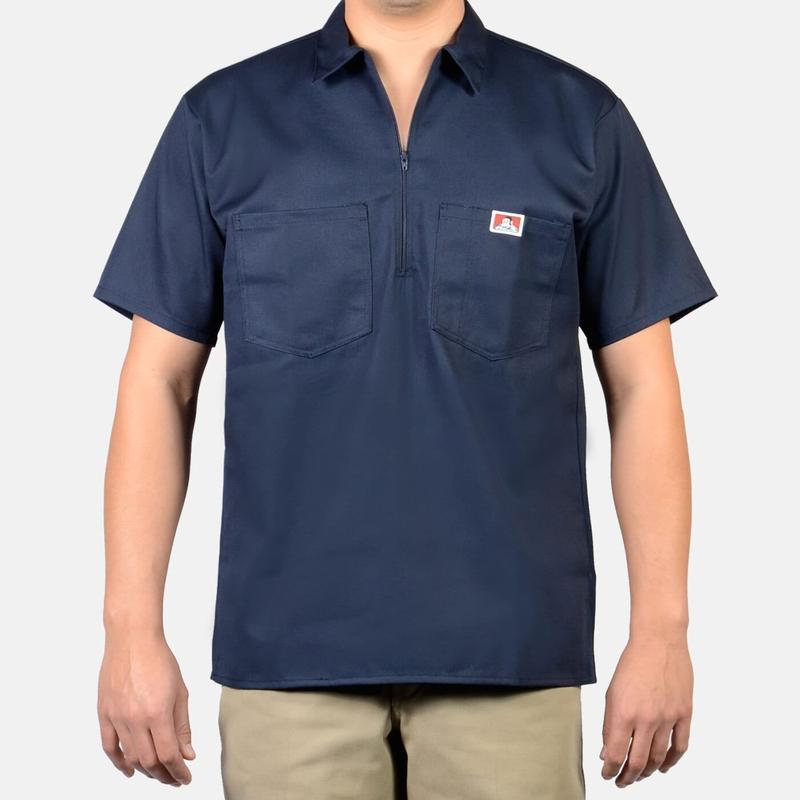 Ben Davis Short Sleeve Solid Half-Zip Shirt Male Product Image