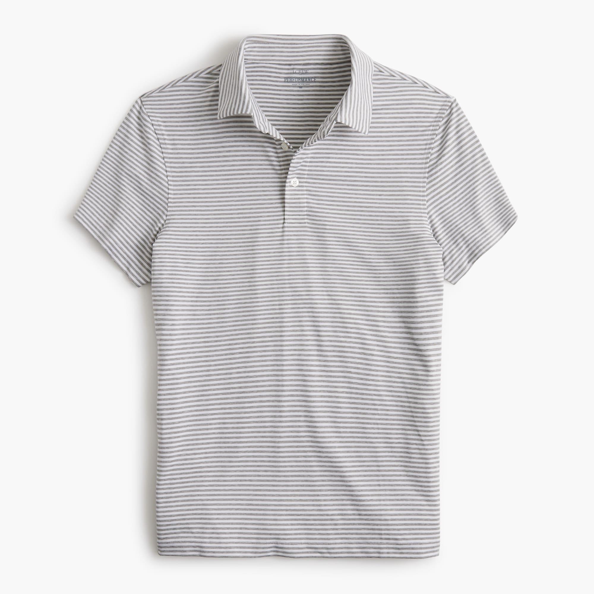 Striped performance polo shirt Product Image