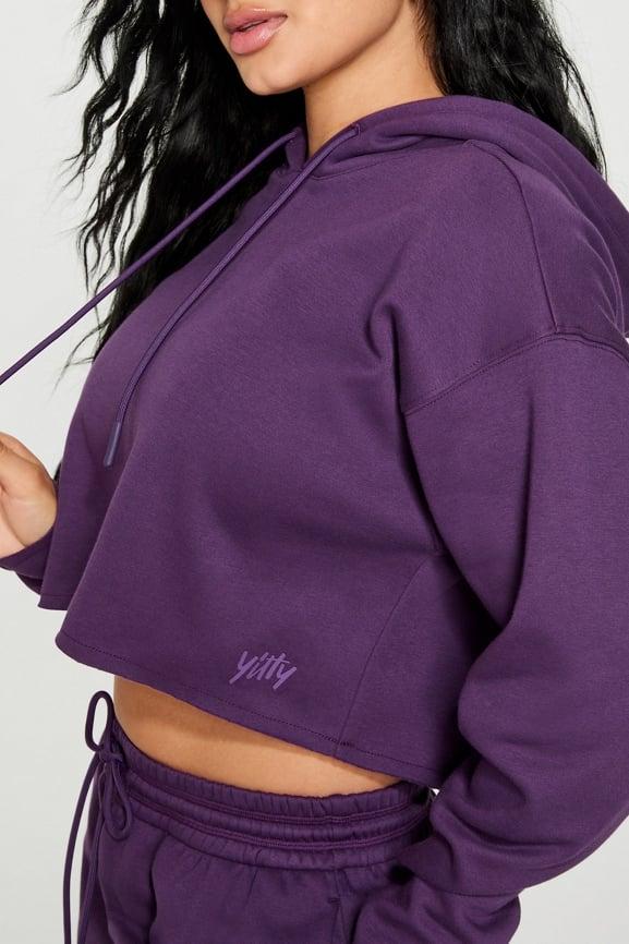 Cozy Fleece Everyday Cropped Hoodie Product Image