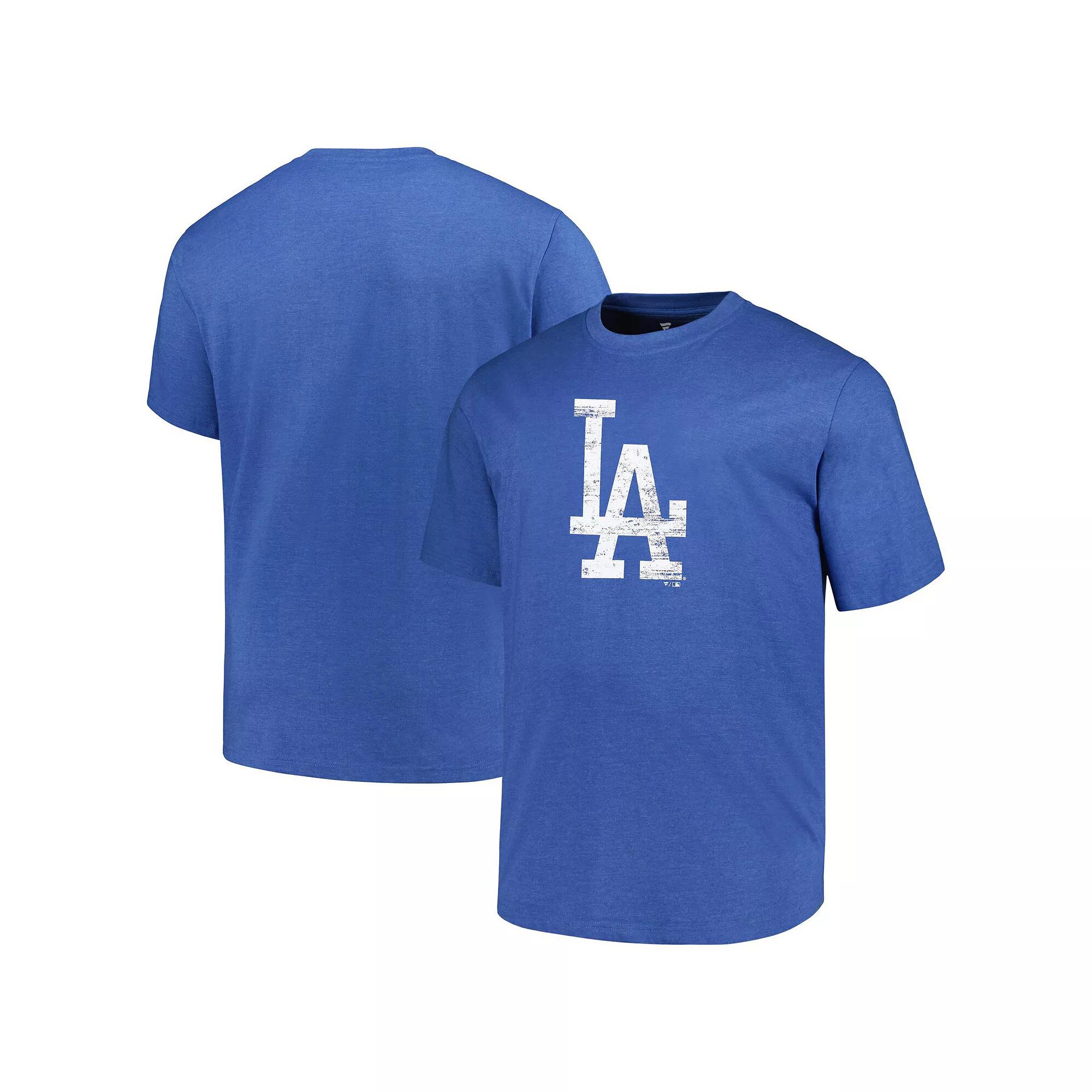 Men's Profile Heather Royal Los Angeles Dodgers Big & Tall Weathered Logo T-Shirt,  Product Image