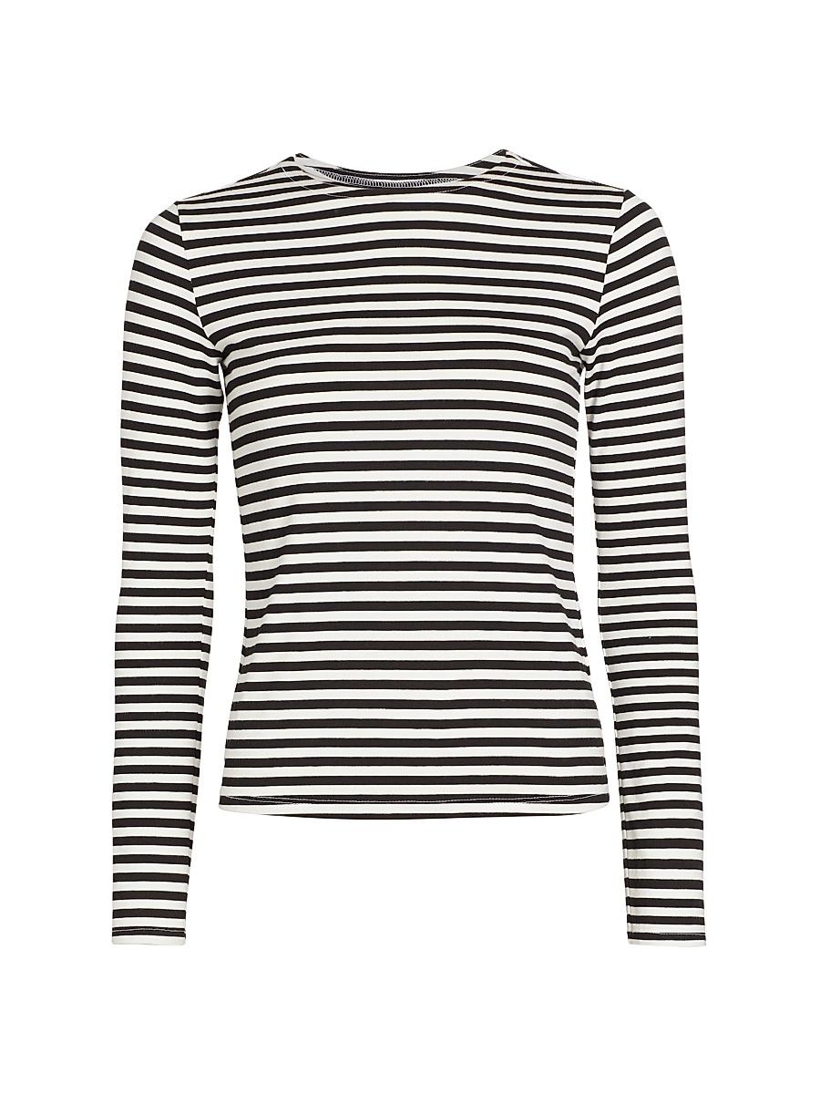 Womens Tess Striped Crewneck Top Product Image