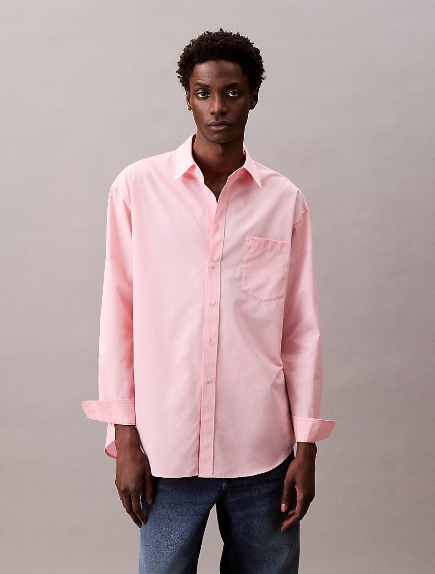Oversized Cotton Poplin Button-Down Product Image