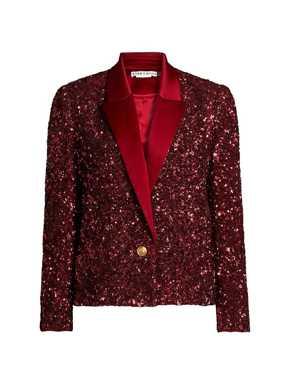 Womens Devyn Sequin Short Blazer Product Image