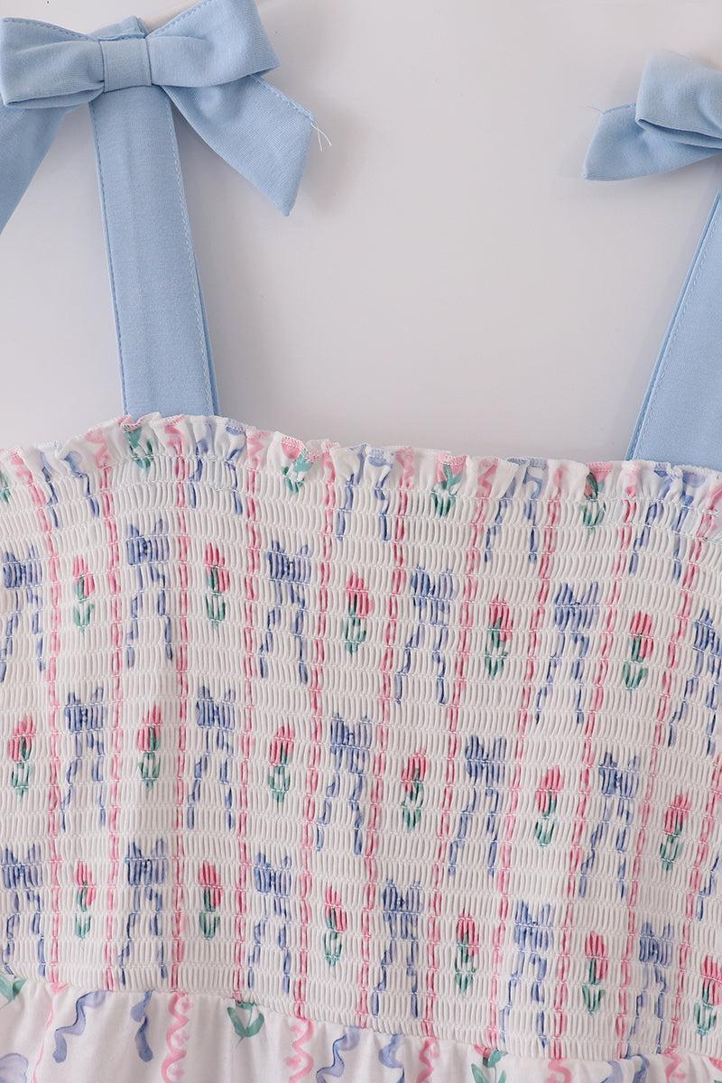 Green floral print mom dress Product Image