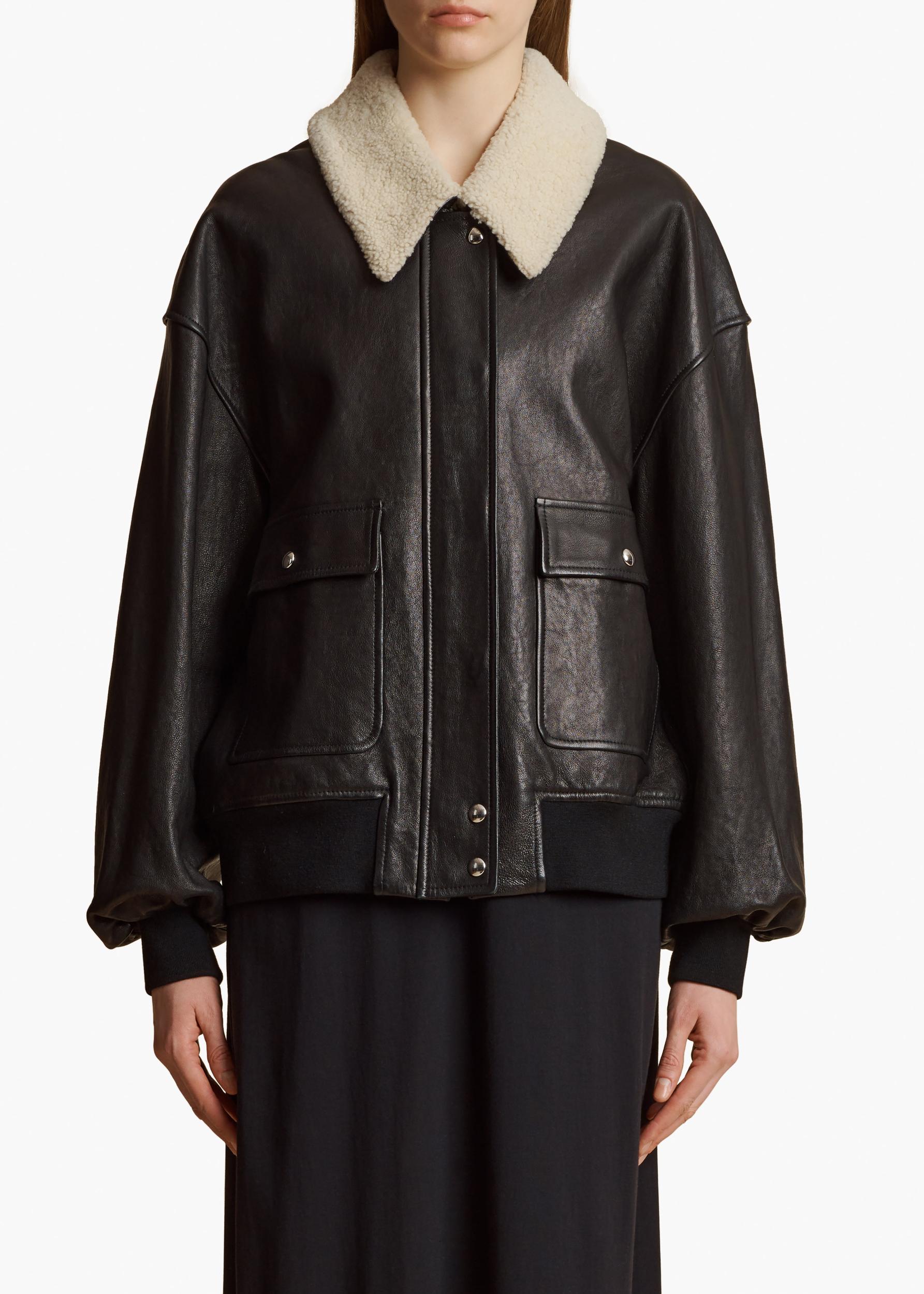 Shellar Jacket in Black Leather Product Image