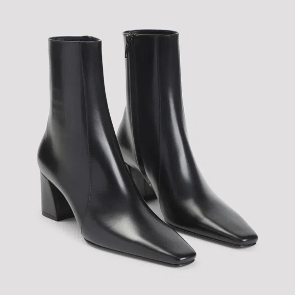 SAINT LAURENT Rainer 75 Patent Leather Ankle Boots In Black Product Image
