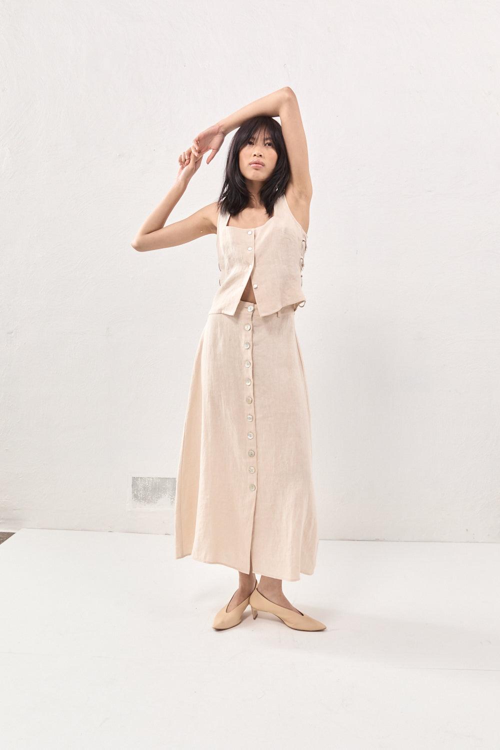 Discoteca Linen Top Natural Product Image