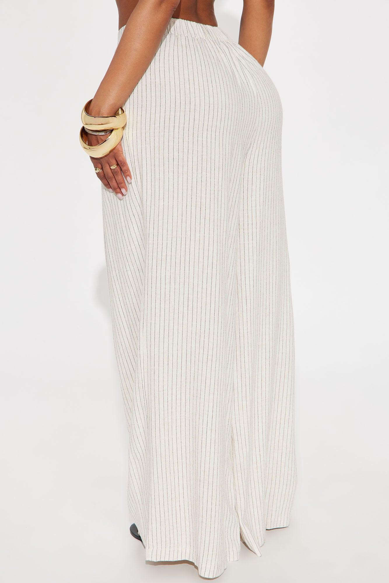 Cruisin'' Linen Wide Leg Pants - Cream/combo Female Product Image