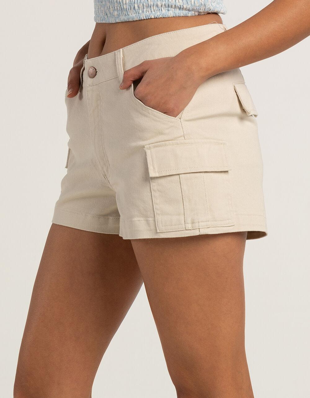 RSQ Womens Cargo Shorts - ECRU Product Image