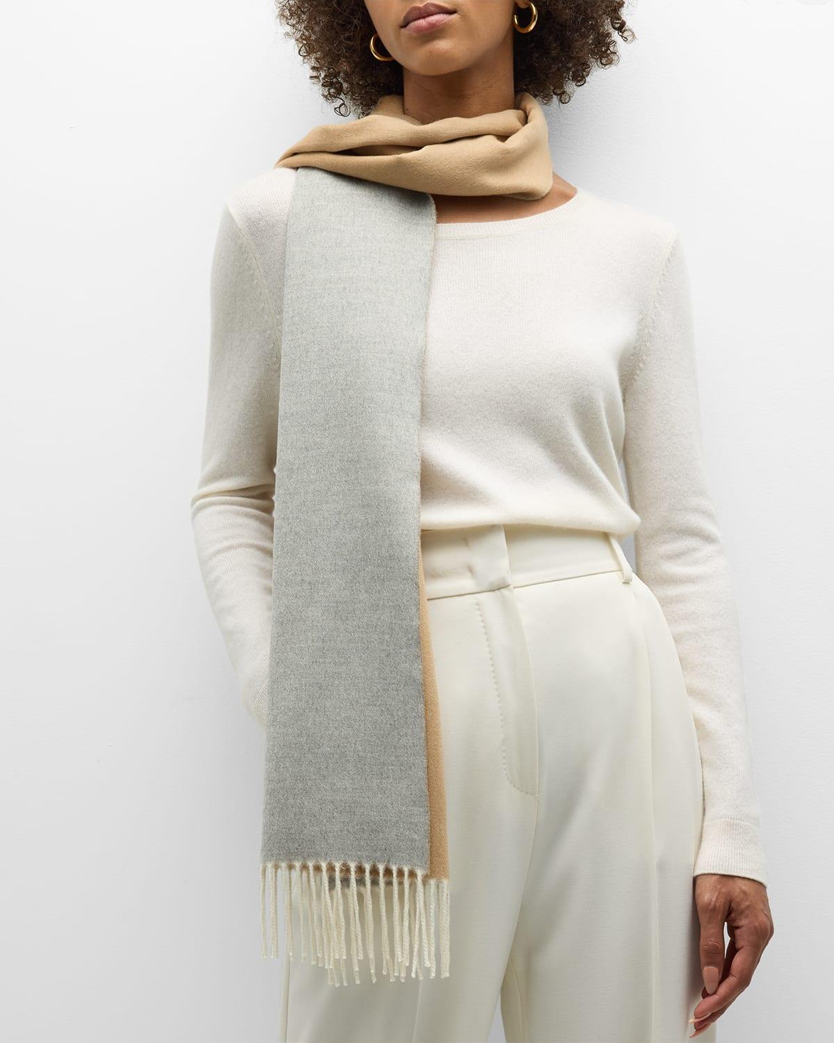 Cashmere Sciarpa Two-Tone Fringe-Trim Scarf Product Image