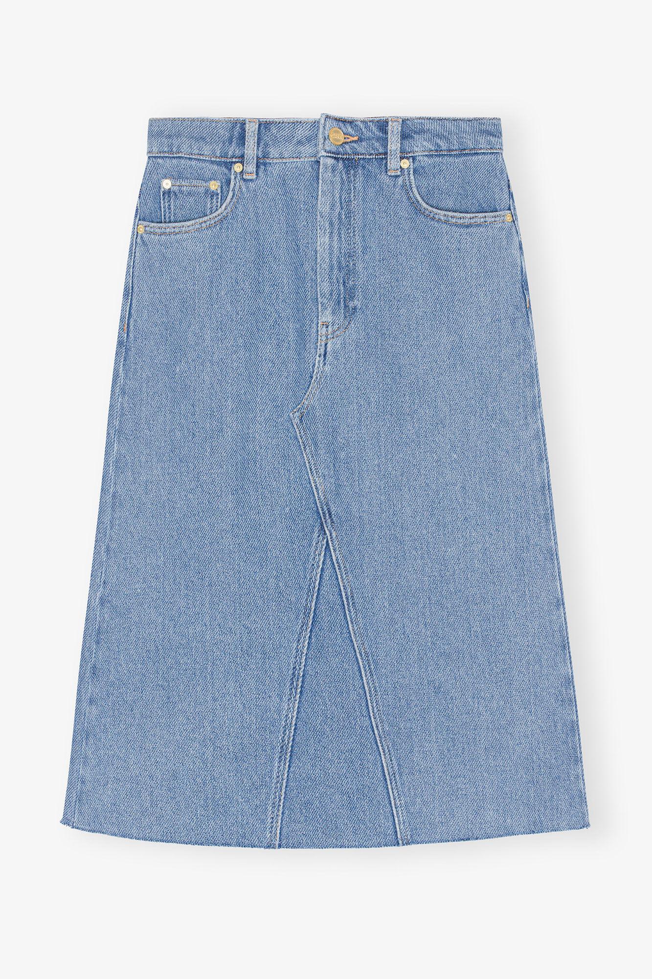 Heavy Denim Midi Skirt Product Image