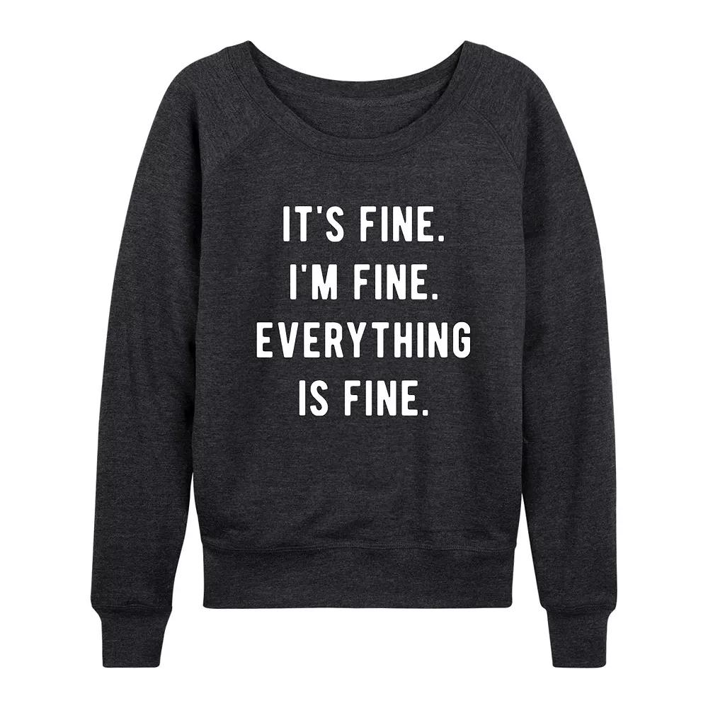Women's Everything Is Fine French Terry Long Sleeve Tee,  Product Image